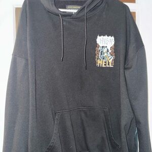 Men's Black Graphic Hoodie